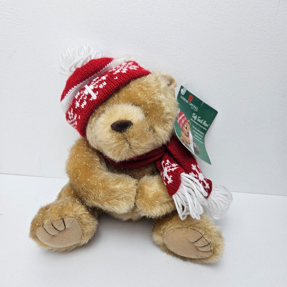 American greetings soft touch bear holiday plush